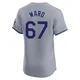 Ryan Ward ＃67 Los Angeles Dodgers Elite Men's Gray Road Jersey