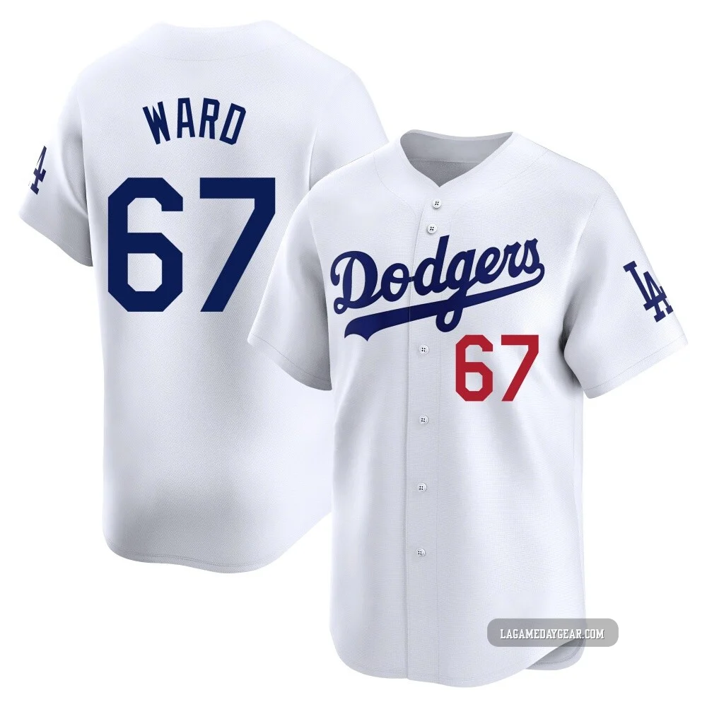 Ryan Ward ＃67 Los Angeles Dodgers Limited Men's White Home Jersey