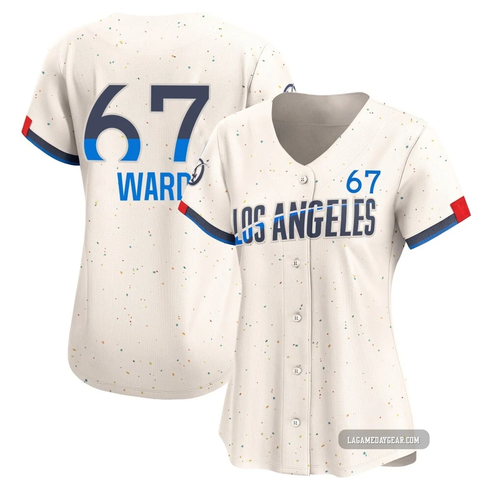 Ryan Ward ＃67 Los Angeles Dodgers Limited Women's Cream 2024 City Connect Jersey
