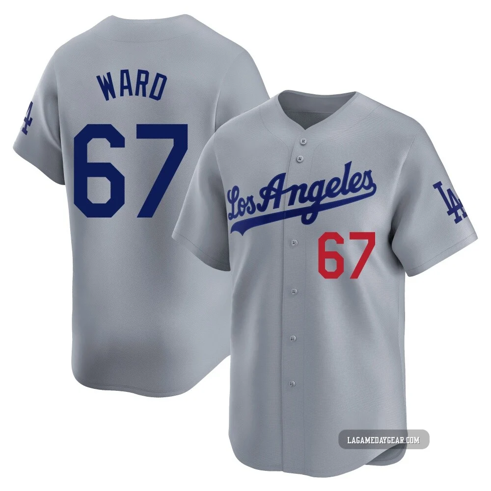 Ryan Ward ＃67 Los Angeles Dodgers Limited Youth Gray Away Jersey