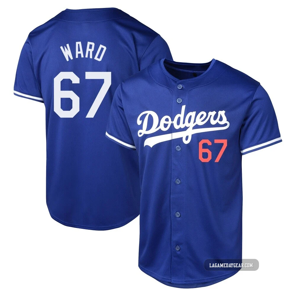 Ryan Ward ＃67 Los Angeles Dodgers Limited Youth Royal Alternate Jersey