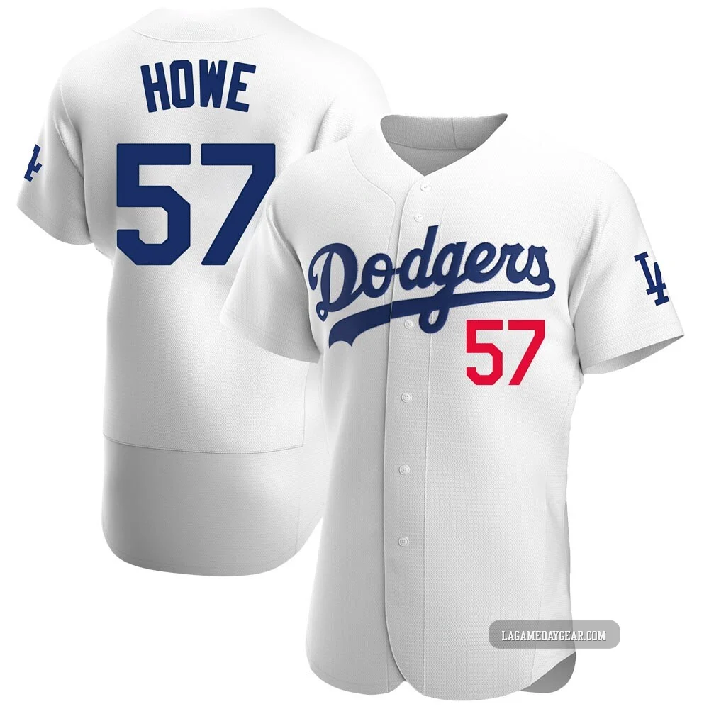 Steve Howe ＃57 Los Angeles Dodgers Authentic Men's White Home Jersey