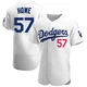 Steve Howe ＃57 Los Angeles Dodgers Authentic Men's White Home Jersey