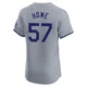 Steve Howe ＃57 Los Angeles Dodgers Elite Men's Gray Road Jersey