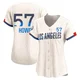 Steve Howe ＃57 Los Angeles Dodgers Limited Women's Cream 2024 City Connect Jersey