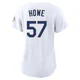 Steve Howe ＃57 Los Angeles Dodgers Limited Women's Gold White 2026 Collection Stadium Jersey