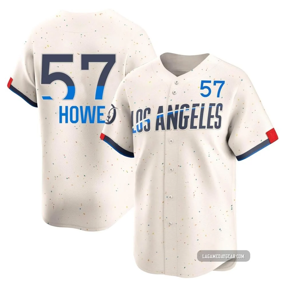 Steve Howe ＃57 Los Angeles Dodgers Limited Youth Cream 2024 City Connect Jersey