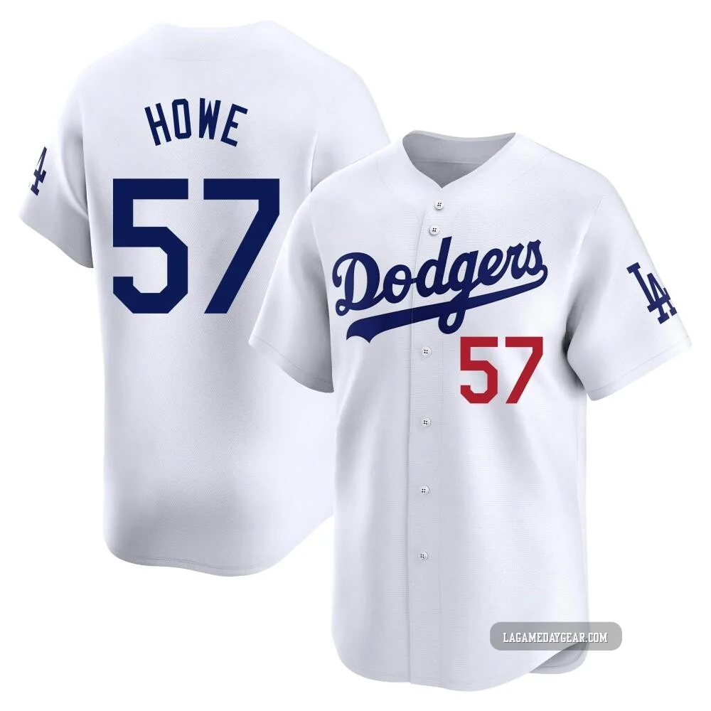 Steve Howe ＃57 Los Angeles Dodgers Limited Youth White Home Jersey