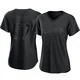 Steve Howe ＃57 Los Angeles Dodgers Replica Women's Black Pitch Fashion Jersey