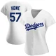 Steve Howe ＃57 Los Angeles Dodgers Replica Women's White Home Jersey