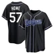 Steve Howe ＃57 Los Angeles Dodgers Replica Youth Black Fashion Out Jersey