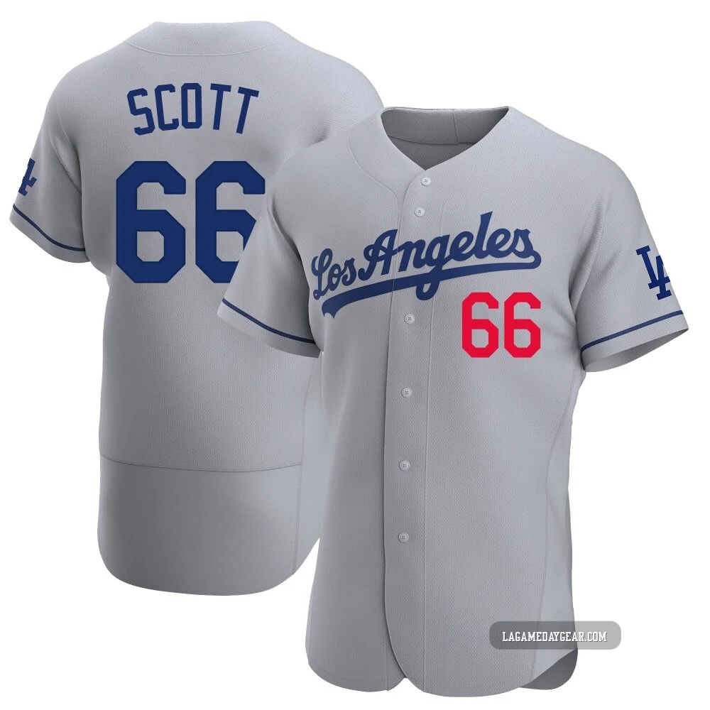 Tanner Scott ＃66 Los Angeles Dodgers Authentic Men's Gray Away Jersey