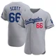 Tanner Scott ＃66 Los Angeles Dodgers Authentic Men's Gray Away Jersey