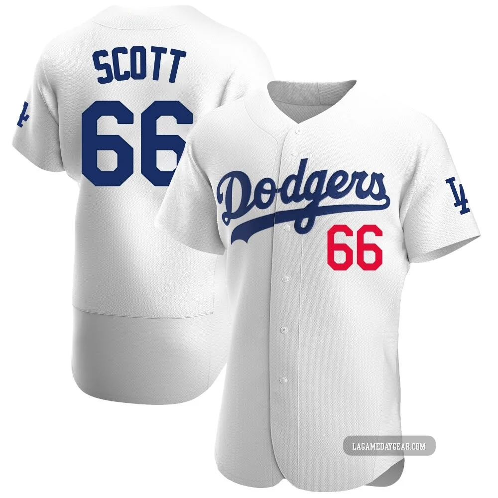 Tanner Scott ＃66 Los Angeles Dodgers Authentic Men's White Home Jersey