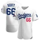 Tanner Scott ＃66 Los Angeles Dodgers Authentic Men's White Home Official 2024 World Series Champions Jersey