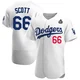 Tanner Scott ＃66 Los Angeles Dodgers Authentic Men's White Home Official 2024 World Series Jersey