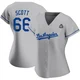 Tanner Scott ＃66 Los Angeles Dodgers Authentic Women's Gray Road 2024 World Series Jersey