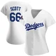 Tanner Scott ＃66 Los Angeles Dodgers Authentic Women's White Home 2024 World Series Champions Jersey