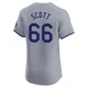 Tanner Scott ＃66 Los Angeles Dodgers Elite Men's Gray Road 2024 World Series Jersey