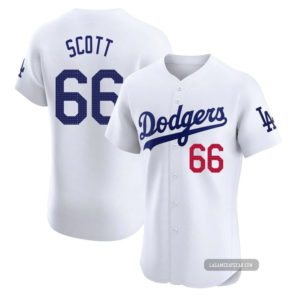 Tanner Scott ＃66 Los Angeles Dodgers Elite Men's White Home Jersey
