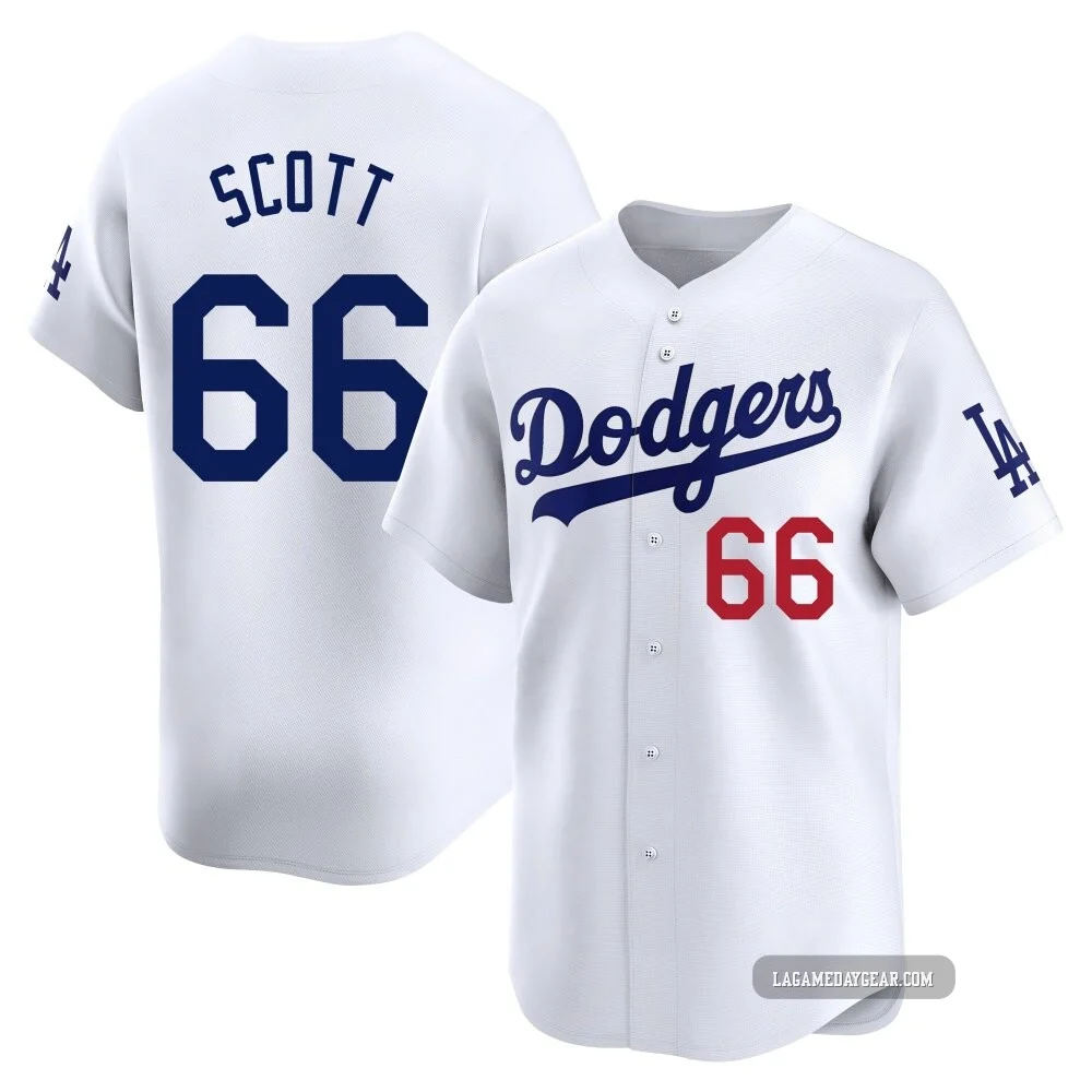 Tanner Scott ＃66 Los Angeles Dodgers Limited Men's White Home Jersey