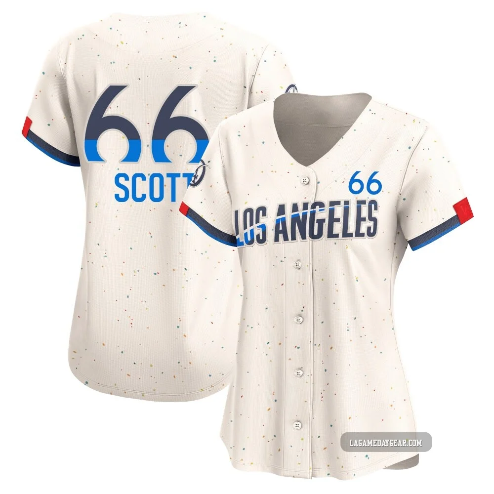 Tanner Scott ＃66 Los Angeles Dodgers Limited Women's Cream 2024 City Connect Jersey