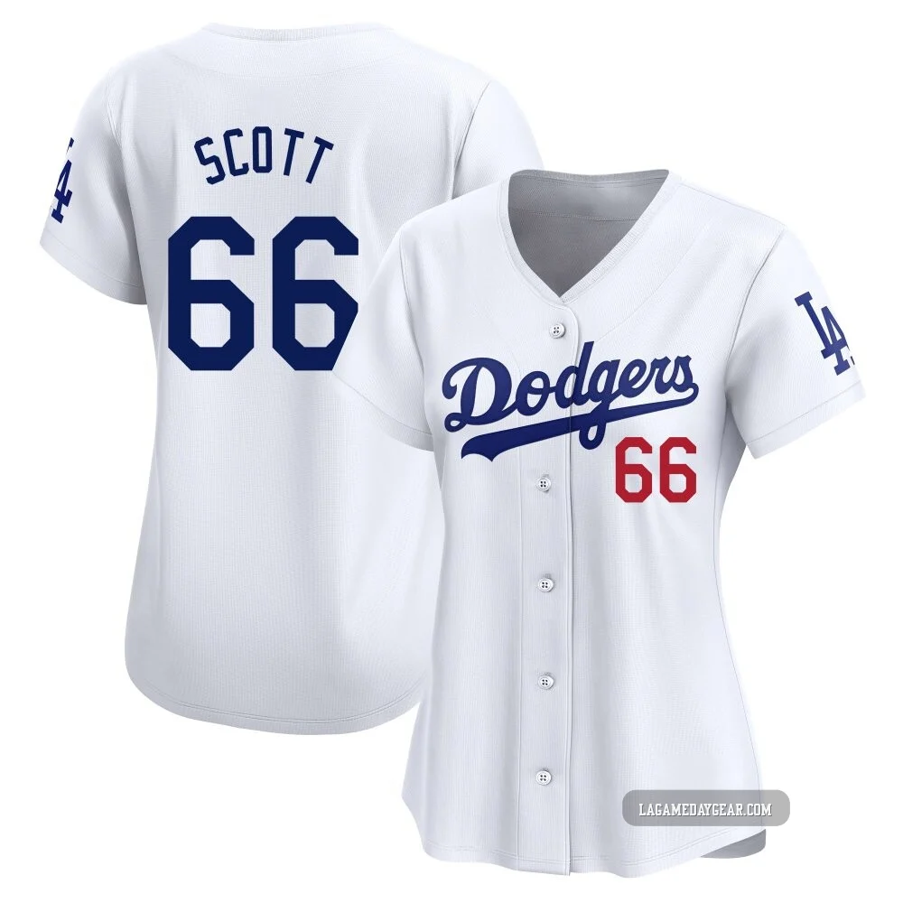 Tanner Scott ＃66 Los Angeles Dodgers Limited Women's White Home Jersey