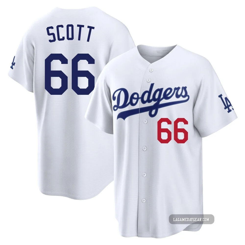 Tanner Scott ＃66 Los Angeles Dodgers Limited Youth White Home Stadium Jersey