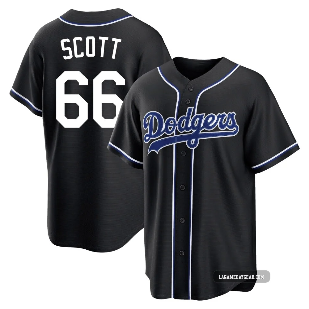 Tanner Scott ＃66 Los Angeles Dodgers Replica Men's Black Fashion Out Jersey