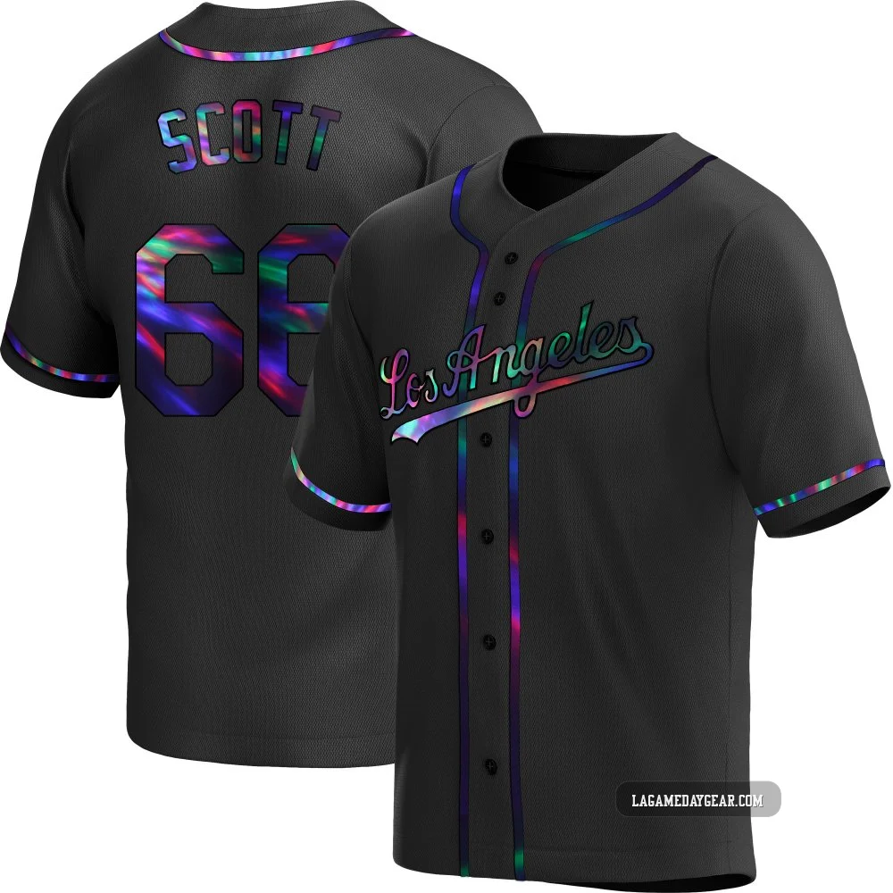 Tanner Scott ＃66 Los Angeles Dodgers Replica Men's Black Holographic Alternate Jersey
