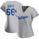Tanner Scott ＃66 Los Angeles Dodgers Replica Women's Gray Road 2024 World Series Champions Jersey