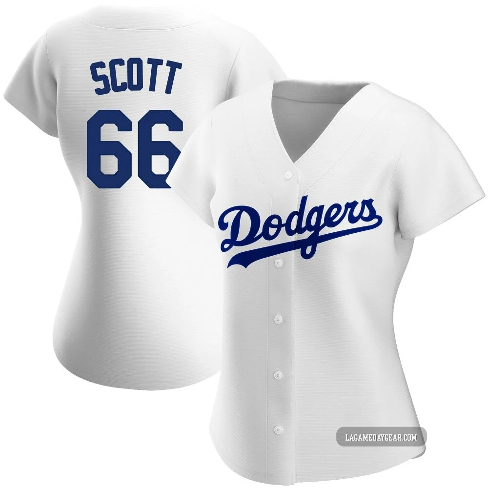 Tanner Scott ＃66 Los Angeles Dodgers Replica Women's White Home Jersey
