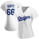 Tanner Scott ＃66 Los Angeles Dodgers Replica Women's White Home Jersey