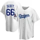 Tanner Scott ＃66 Los Angeles Dodgers Replica Youth White Home 2024 World Series Champions Jersey