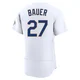 Trevor Bauer ＃27 Los Angeles Dodgers Authentic Men's Gold White 2026 Collection Jersey