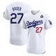 Trevor Bauer ＃27 Los Angeles Dodgers Elite Men's White Home 2024 World Series Jersey