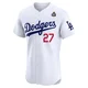 Trevor Bauer ＃27 Los Angeles Dodgers Elite Men's White Home 2024 World Series Jersey