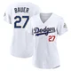 Trevor Bauer ＃27 Los Angeles Dodgers Limited Women's Gold White 2026 Collection Stadium Jersey