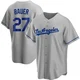 Trevor Bauer ＃27 Los Angeles Dodgers Replica Youth Gray Road Jersey