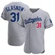 Tyler Glasnow ＃31 Los Angeles Dodgers Authentic Men's Gray Away Jersey