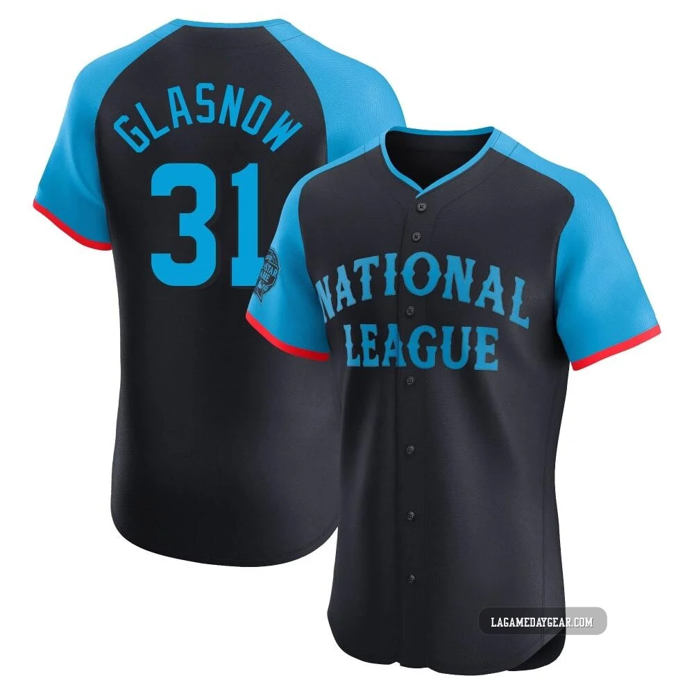 Tyler Glasnow ＃31 Los Angeles Dodgers Elite Men's Navy National League 2024 All-Star Game Jersey