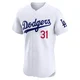 Tyler Glasnow ＃31 Los Angeles Dodgers Elite Men's White Home Jersey