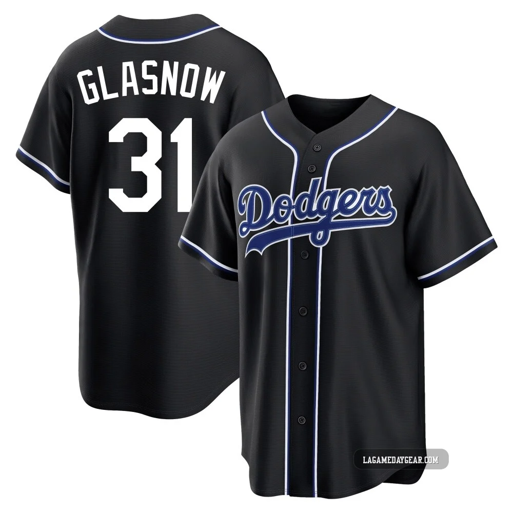 Tyler Glasnow ＃31 Los Angeles Dodgers Replica Men's Black Fashion Out Jersey