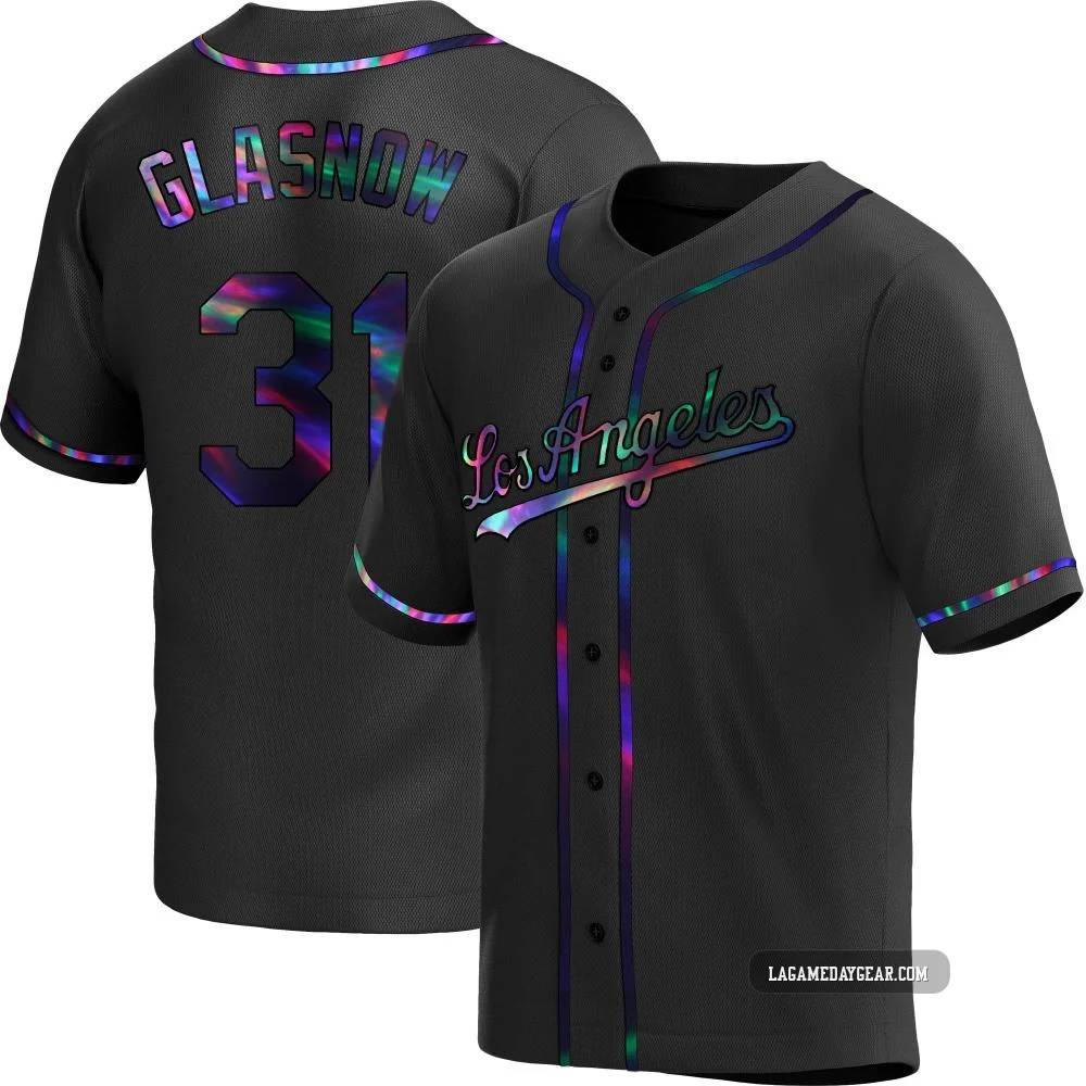 Tyler Glasnow ＃31 Los Angeles Dodgers Replica Men's Black Holographic Alternate Jersey