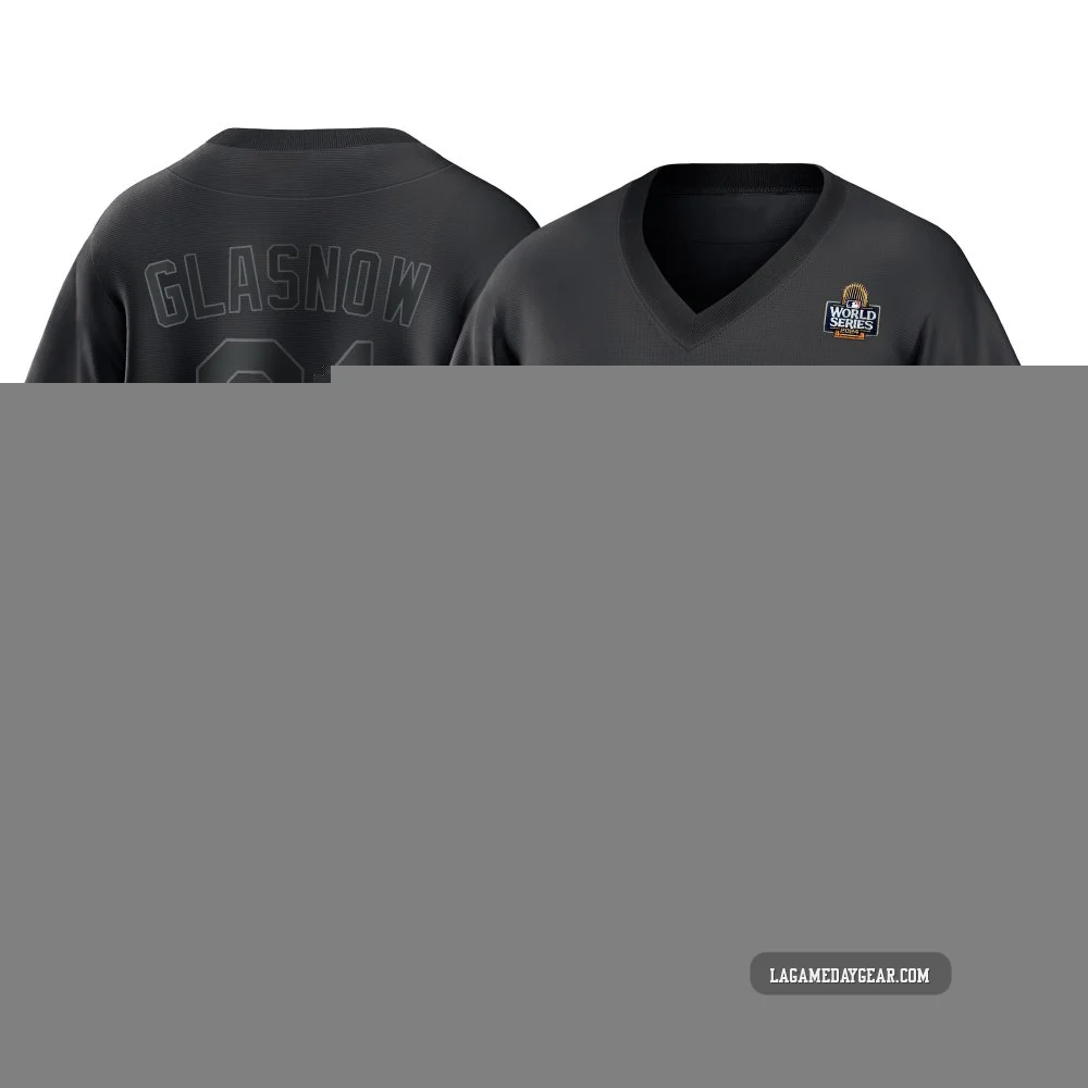 Tyler Glasnow ＃31 Los Angeles Dodgers Replica Men's Black Pitch Fashion 2024 World Series Jersey