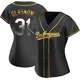 Tyler Glasnow ＃31 Los Angeles Dodgers Replica Women's Gold Black en Alternate Jersey