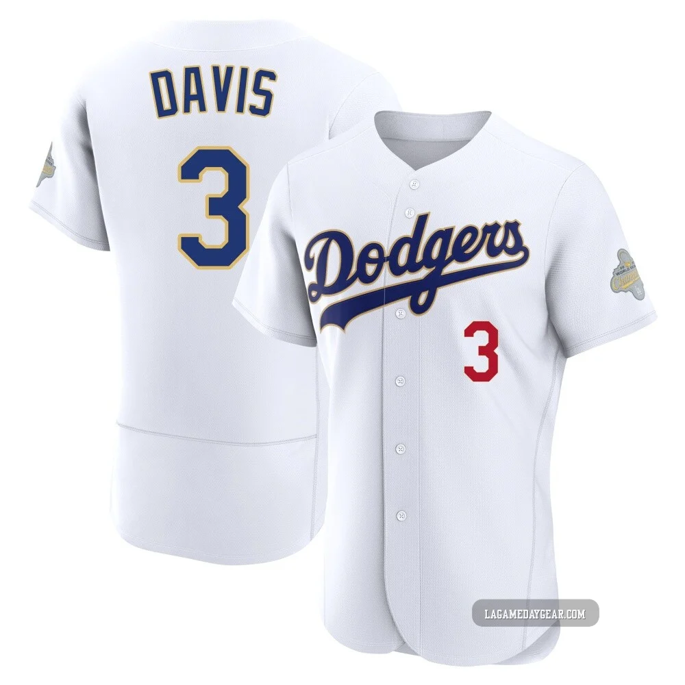 Willie Davis ＃3 Los Angeles Dodgers Authentic Men's Gold White 2026 Collection Jersey