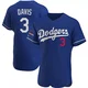 Willie Davis ＃3 Los Angeles Dodgers Authentic Men's Royal Alternate 2024 World Series Champions Jersey