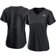 Willie Davis ＃3 Los Angeles Dodgers Authentic Women's Black Pitch Fashion 2024 World Series Jersey