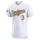 Willie Davis ＃3 Los Angeles Dodgers Elite Men's Gold White 2025 Collection Jersey